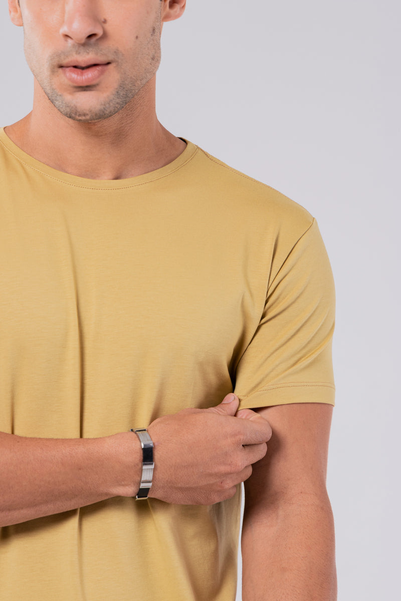CAMISETA PIMA - MASC - AREIA