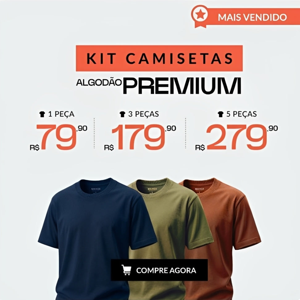 KIT 3 ALGODÃO PREMIUM