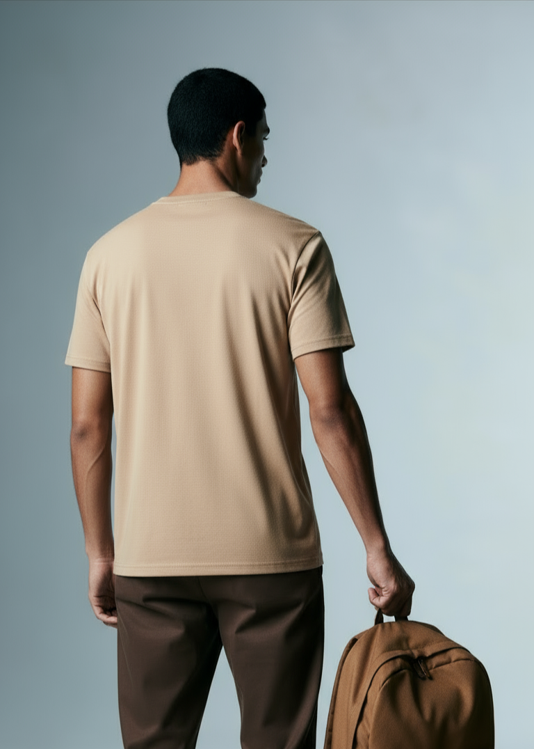 CAMISETA MODAL TECH | BEGE BOSQUE