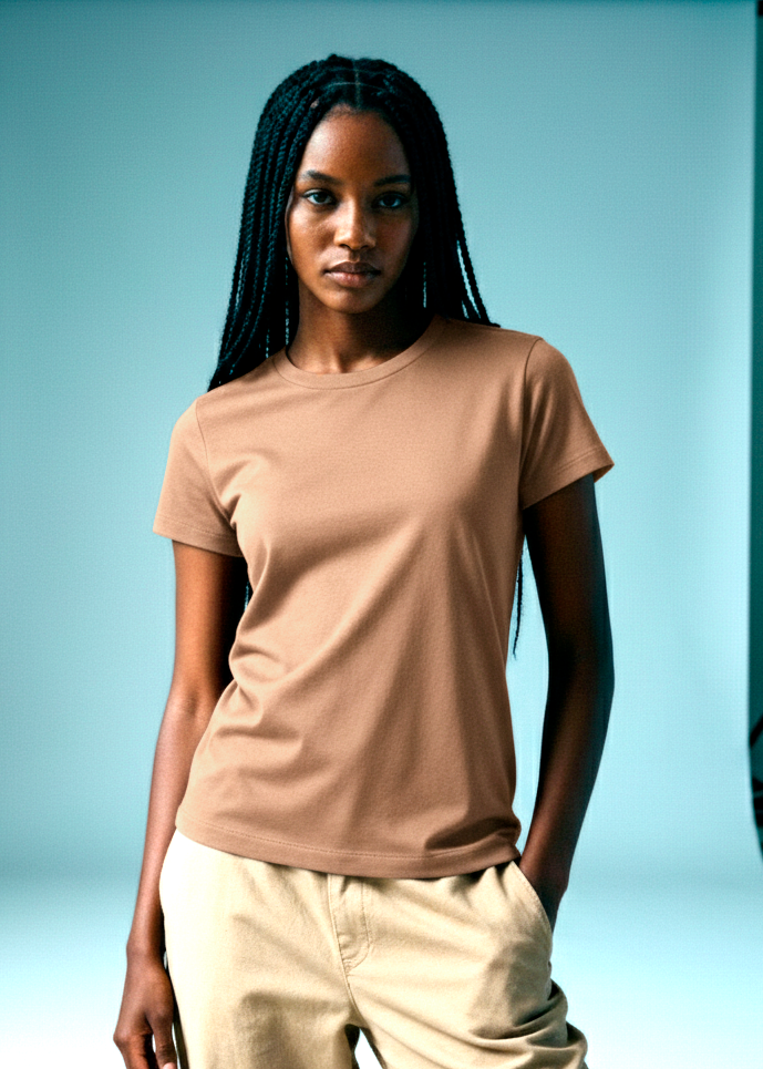 CAMISETA PIMA | FEMININA | CAPUCCINO