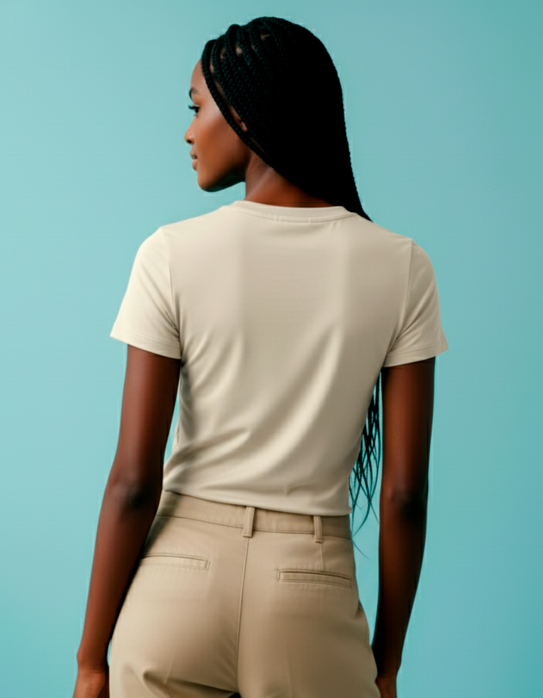 CAMISETA PIMA | FEMININA | CREME