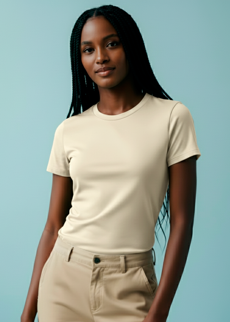 CAMISETA PIMA | FEMININA | CREME