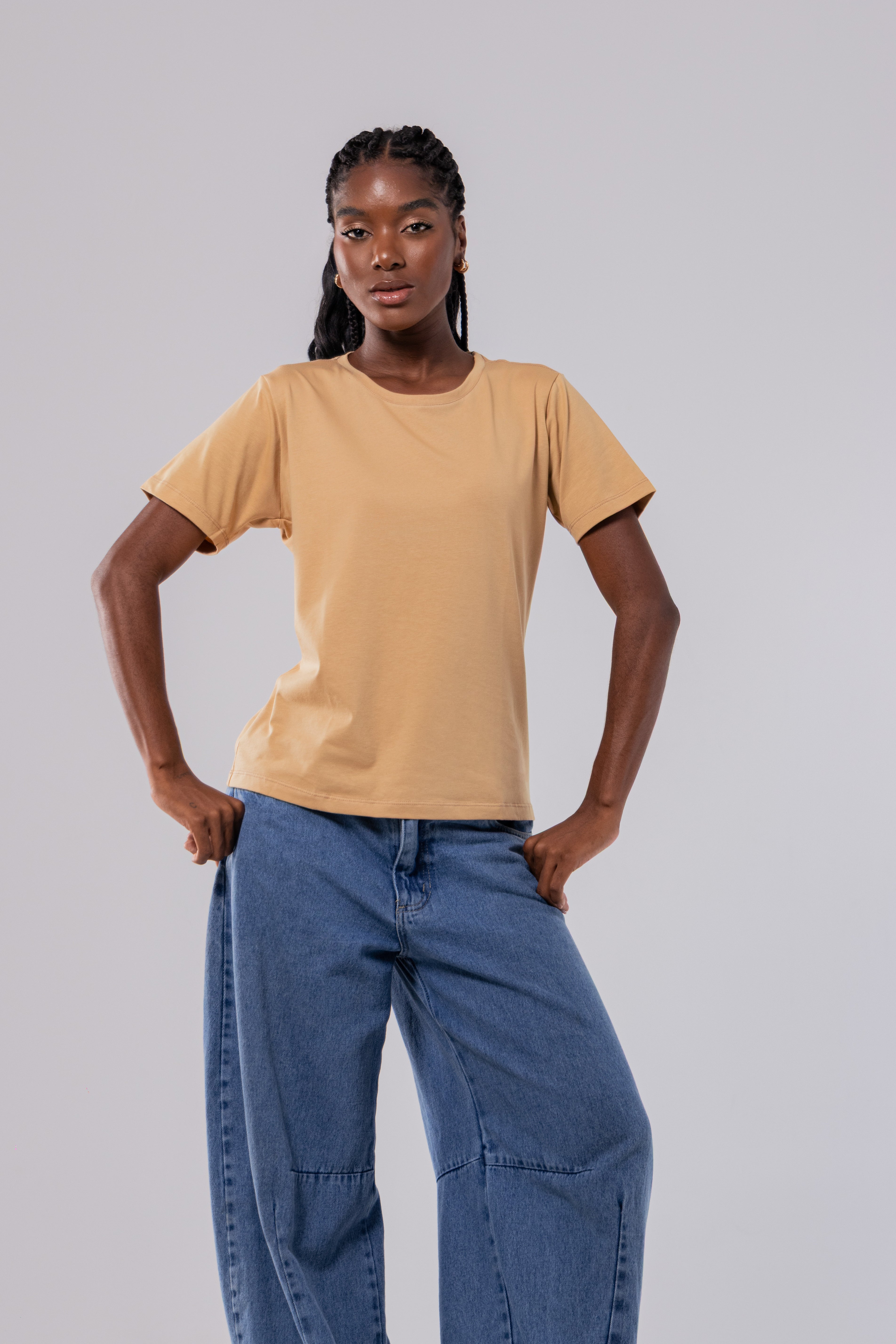CAMISETA PIMA | FEMININA | CREME