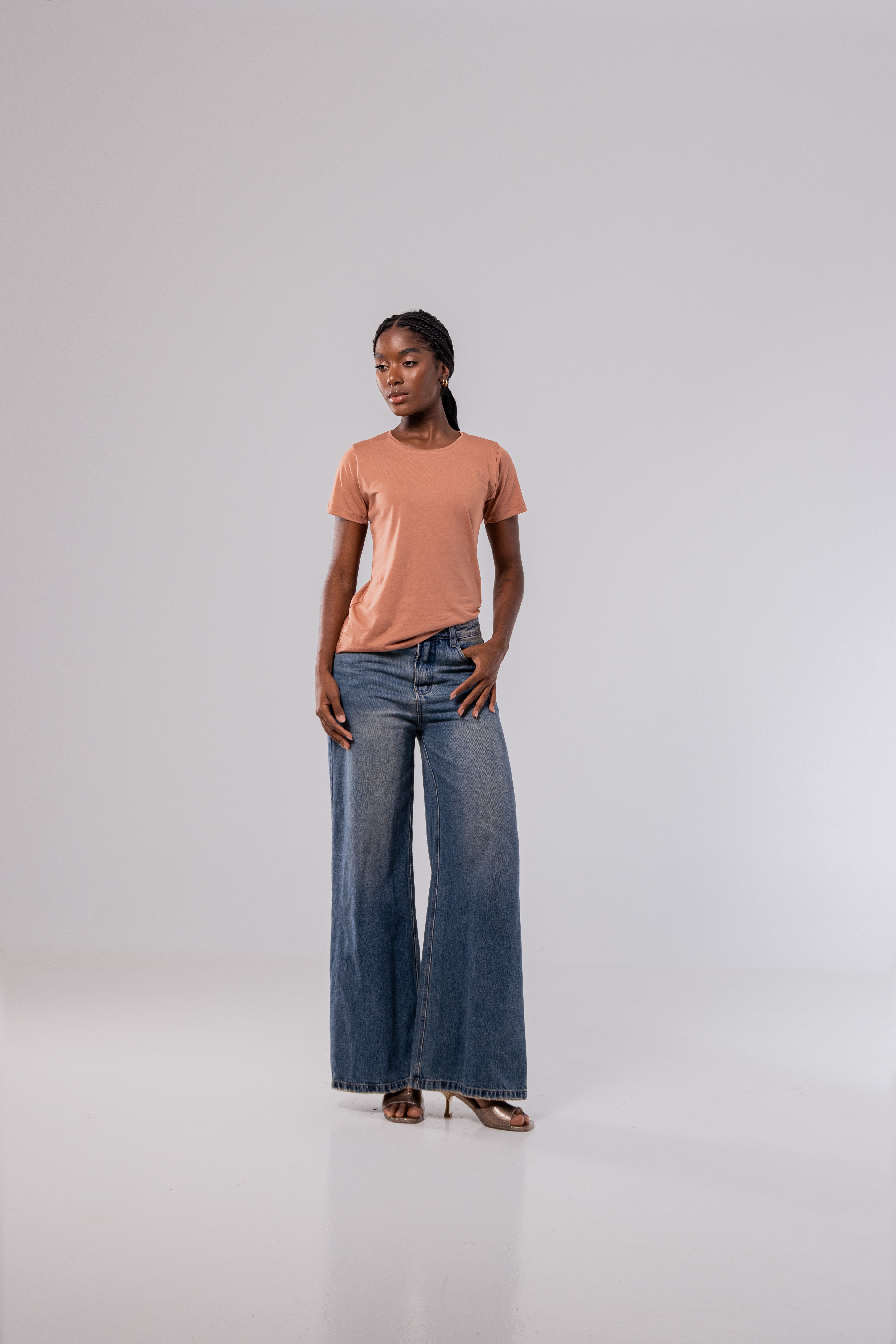 CAMISETA PIMA | FEMININA |  GOIABA