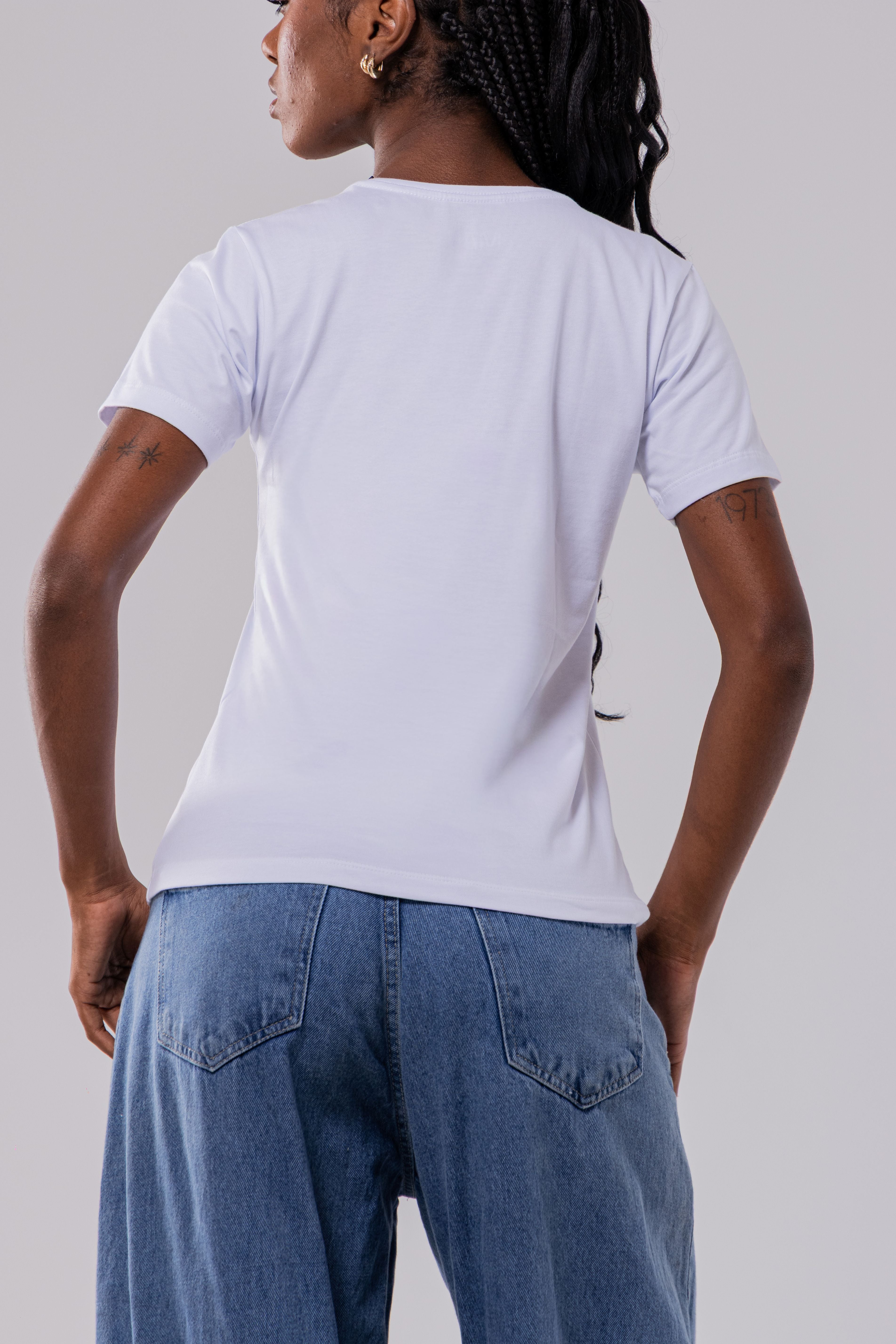 CAMISETA PIMA FEMININA | WHITE