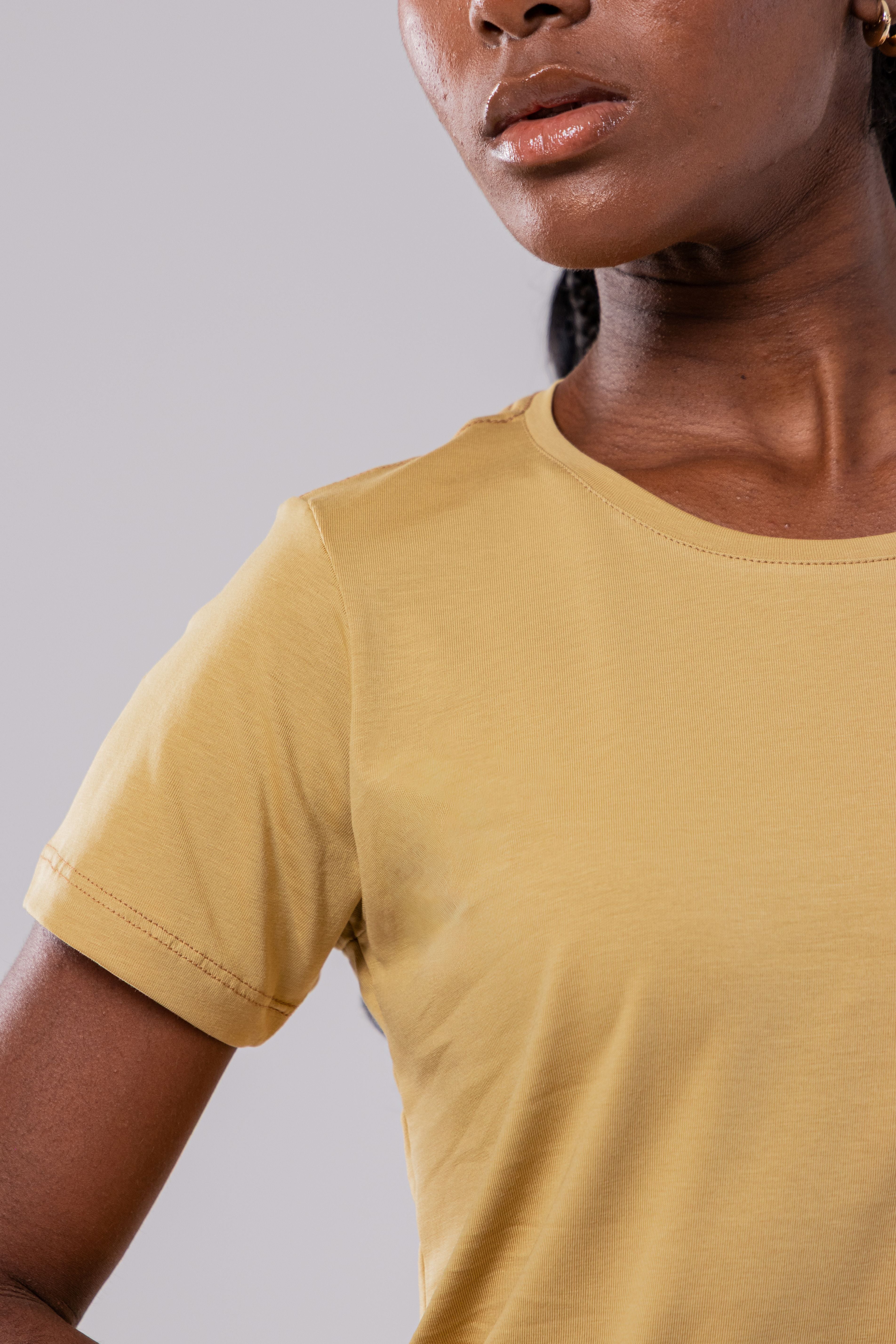 CAMISETA PIMA - FEM - AREIA