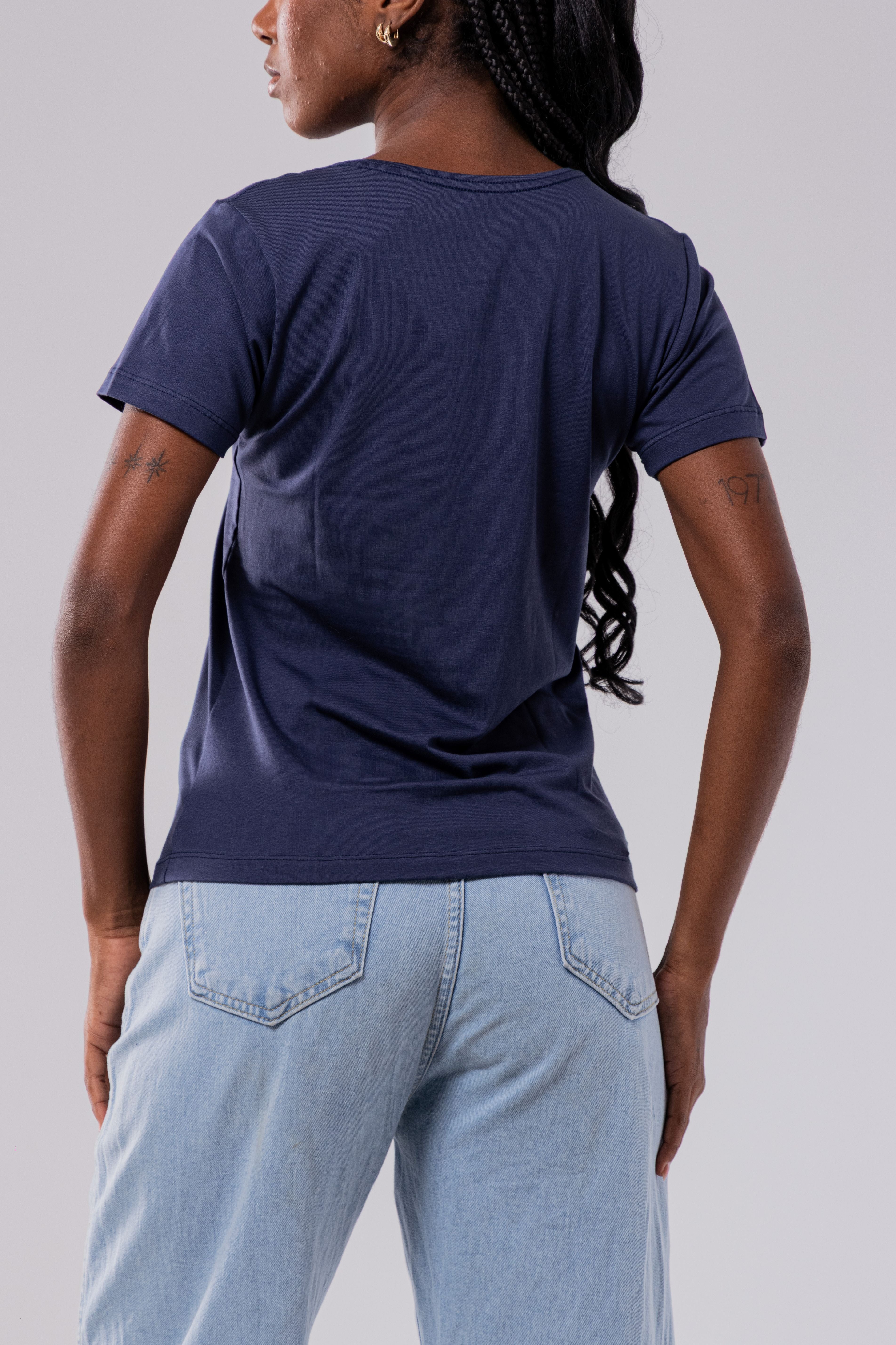 CAMISETA PIMA FEMININA | DEEP BLUE