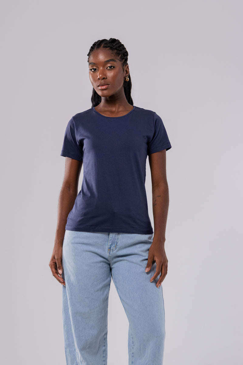 CAMISETA PIMA FEMININA | DEEP BLUE