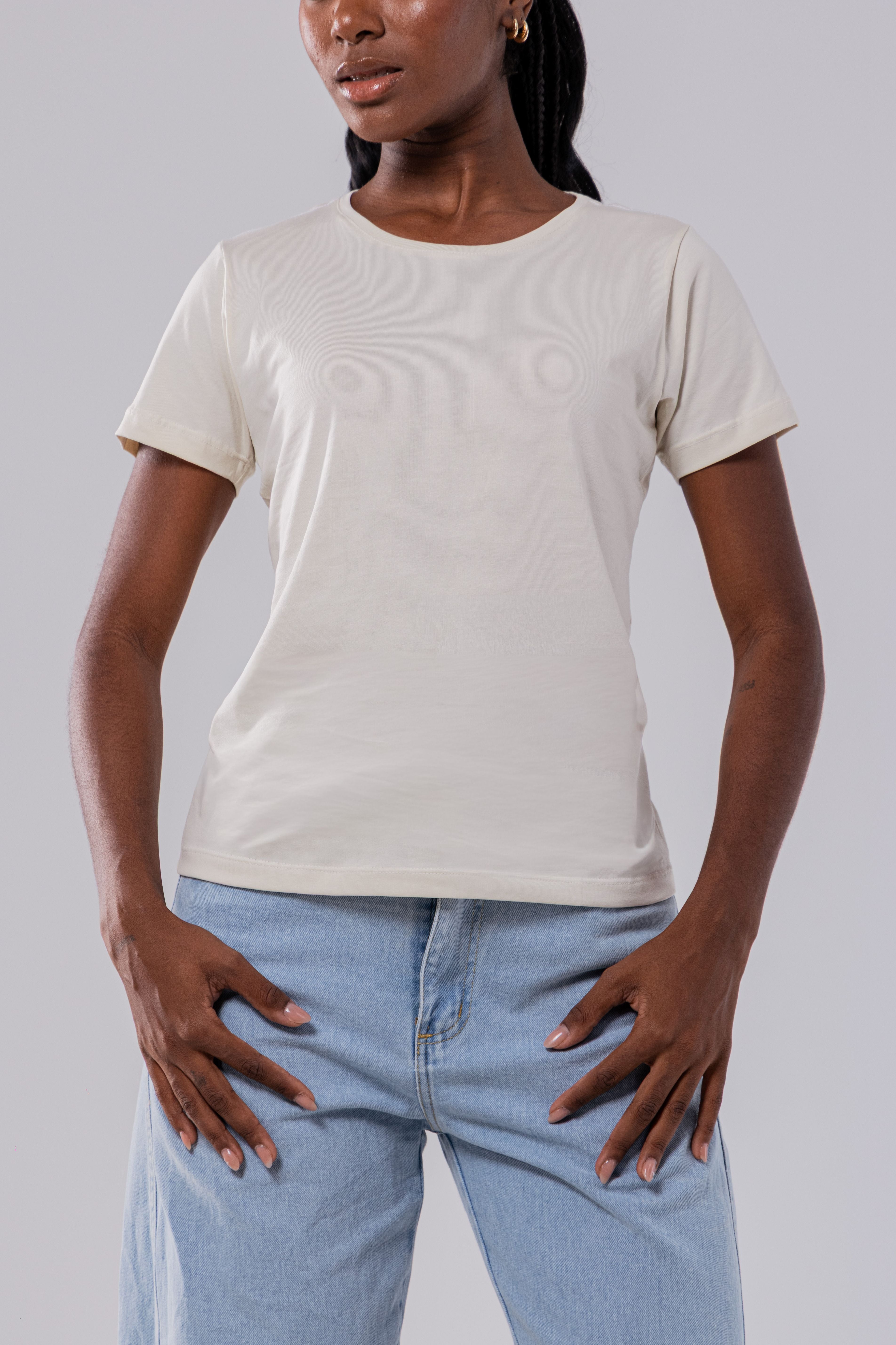CAMISETA PIMA FEMININA |  OFFWHITE