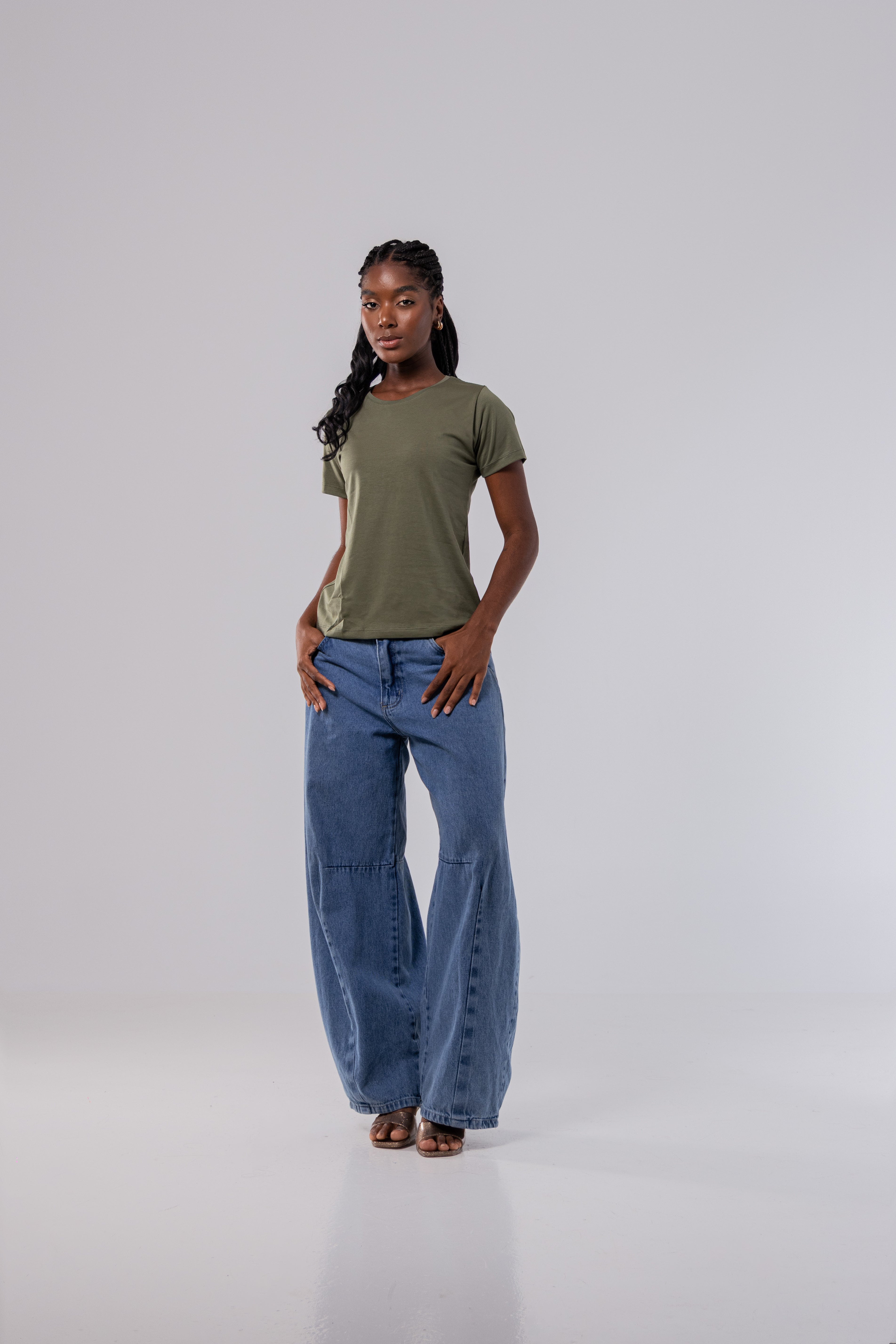 CAMISETA PIMA | FEMININA | VERDE OLIVA