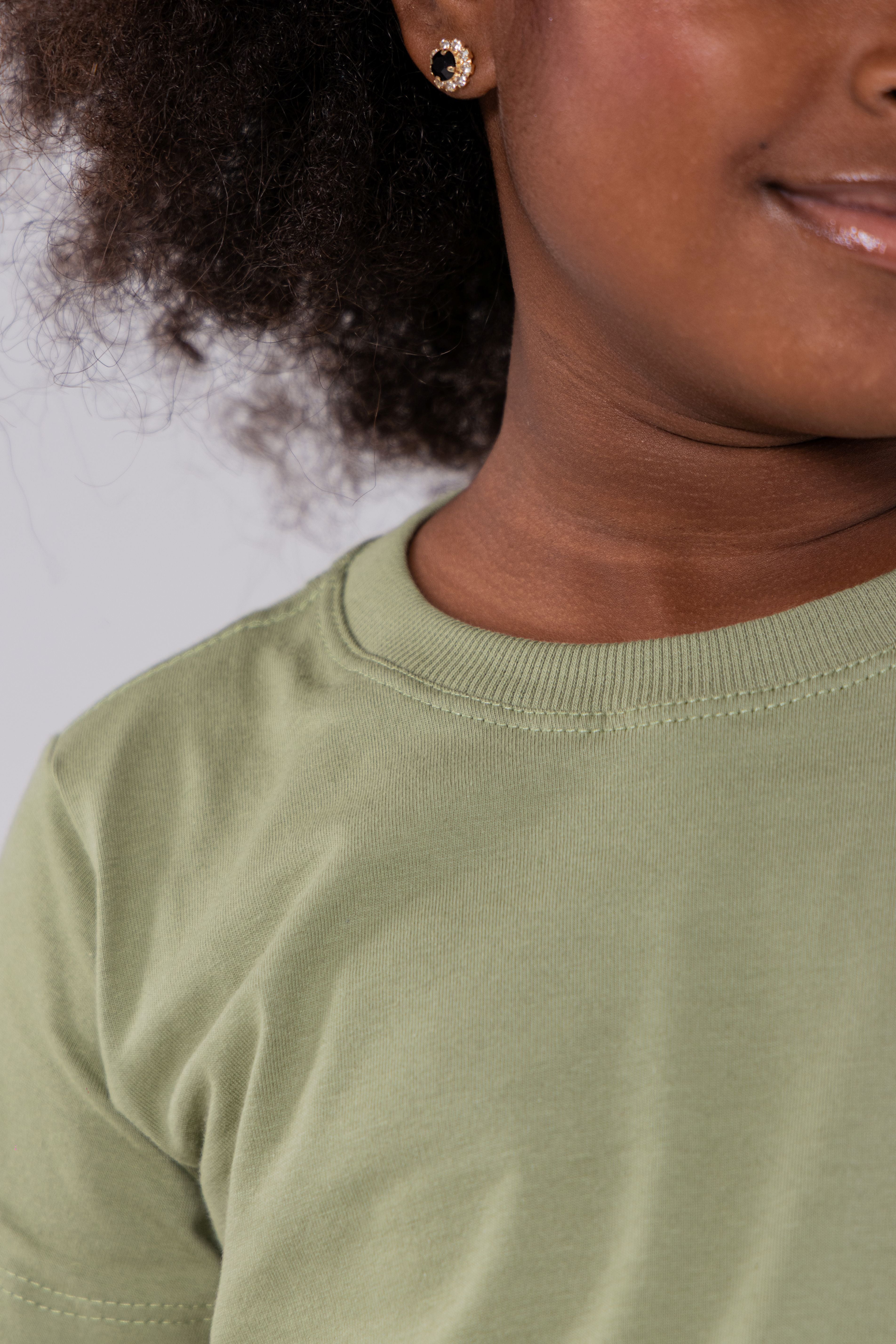 CAMISETA ALGODÃO PREMIUM | KIDS | VERDE OLIVA
