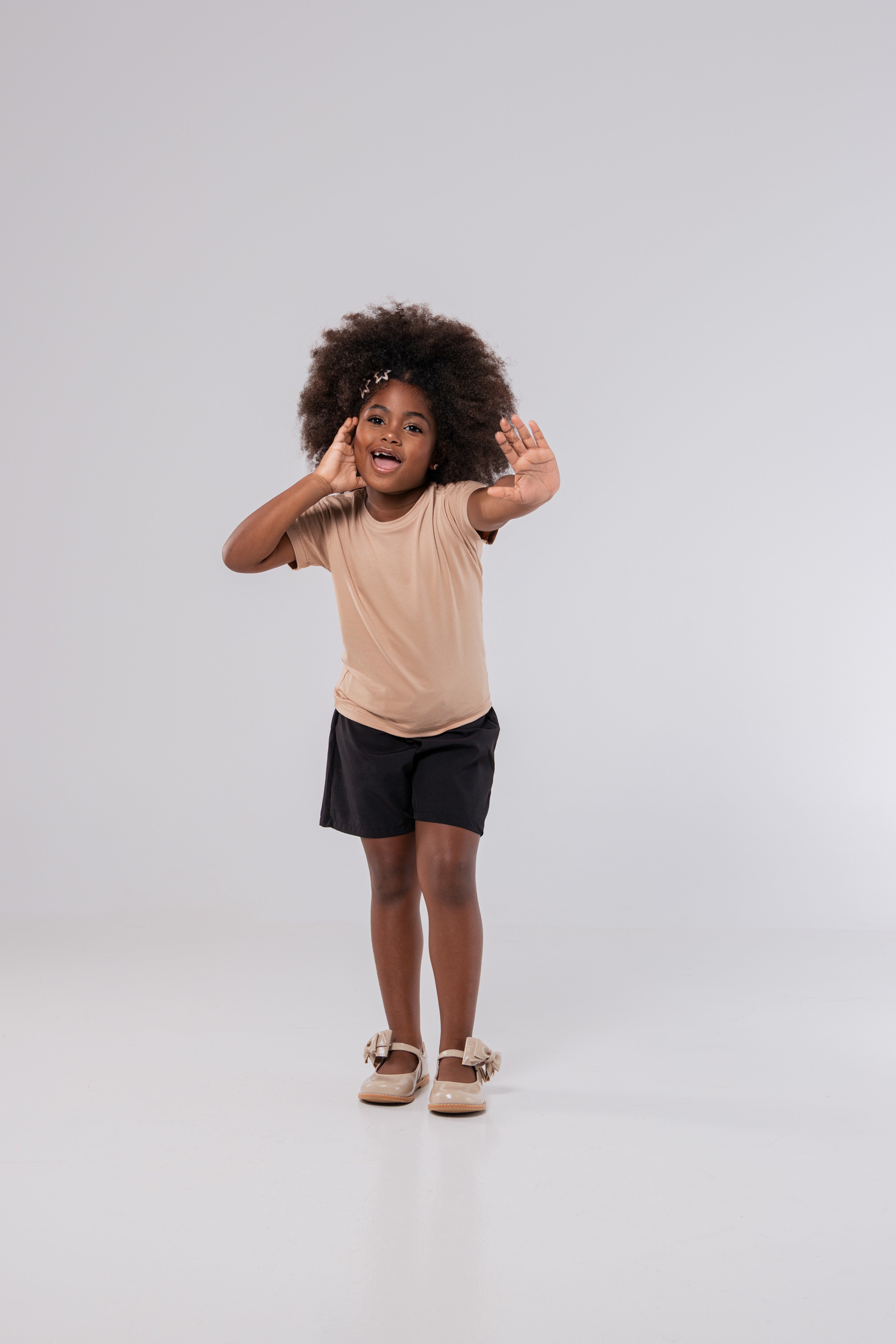 CAMISETA MODAL TECH | KIDS | BEGE BOSQUE