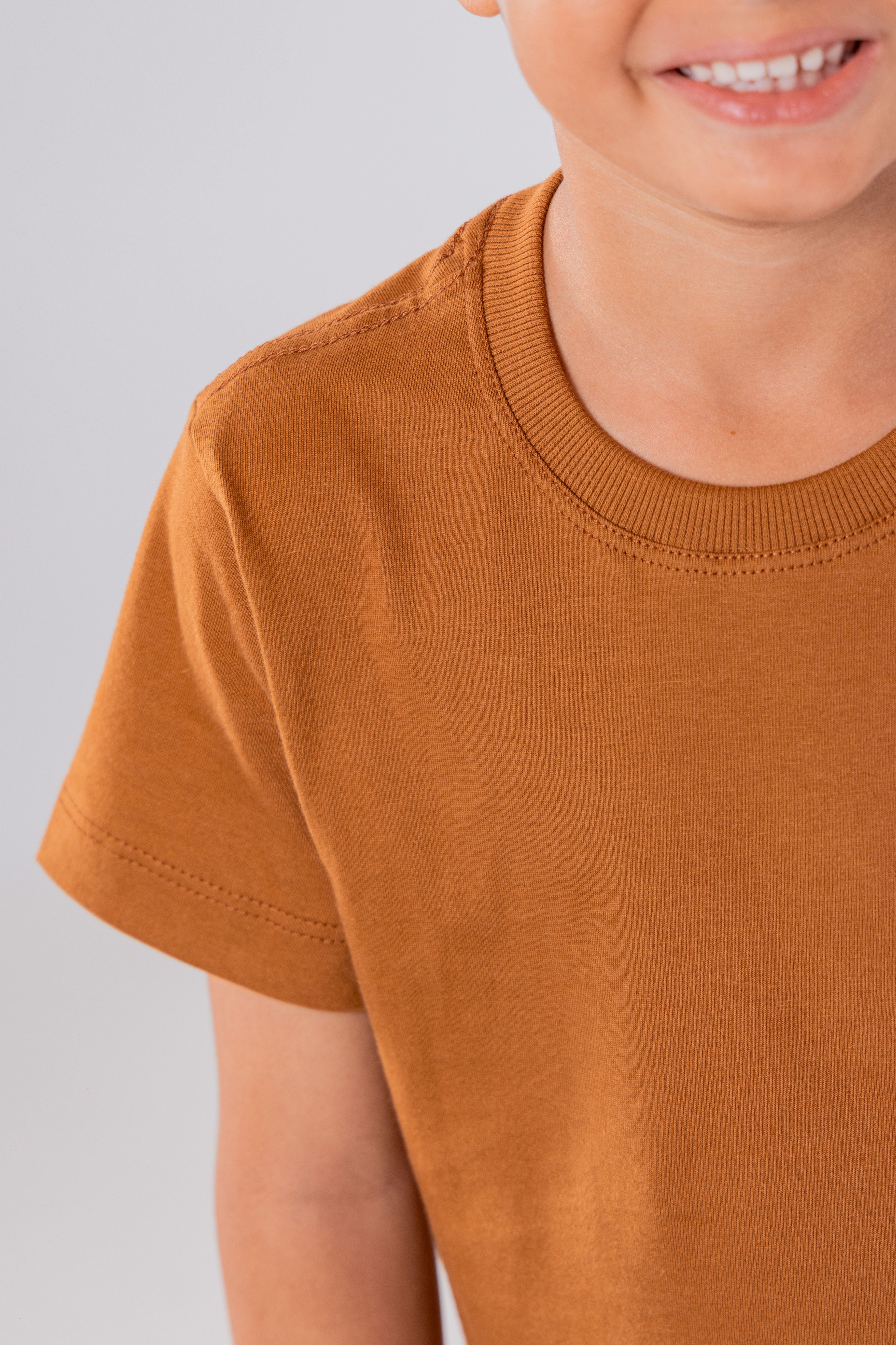 CAMISETA ALGODÃO PREMIUM | KIDS | TERRACOTA