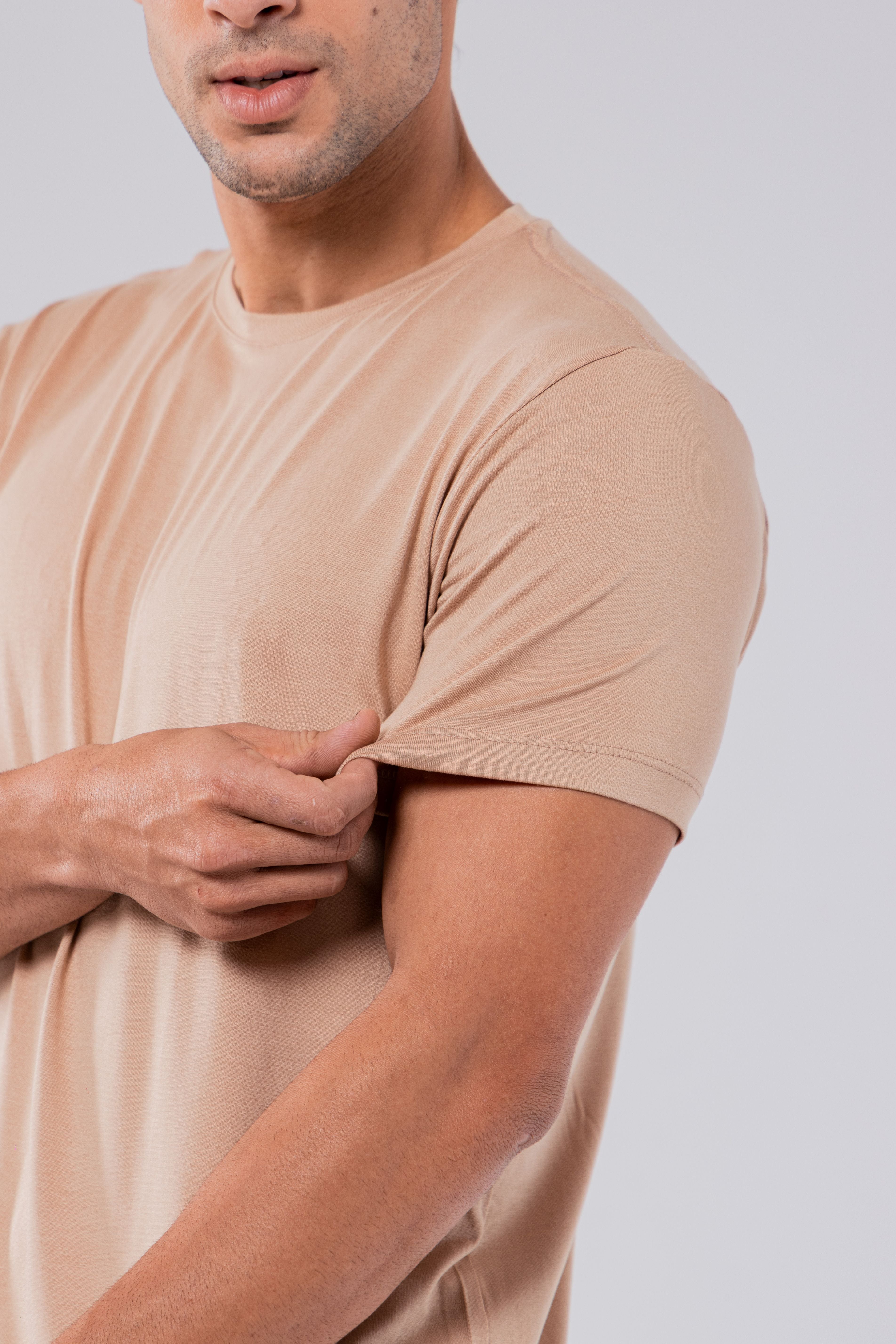 CAMISETA MODAL TECH | BEGE BOSQUE