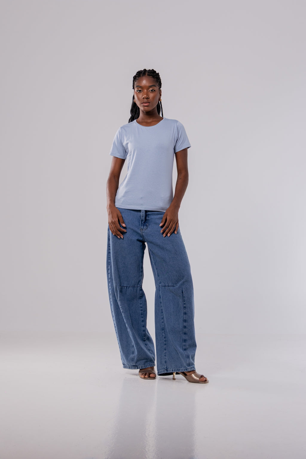 CAMISETA PIMA - FEM - AZUL CELESTE