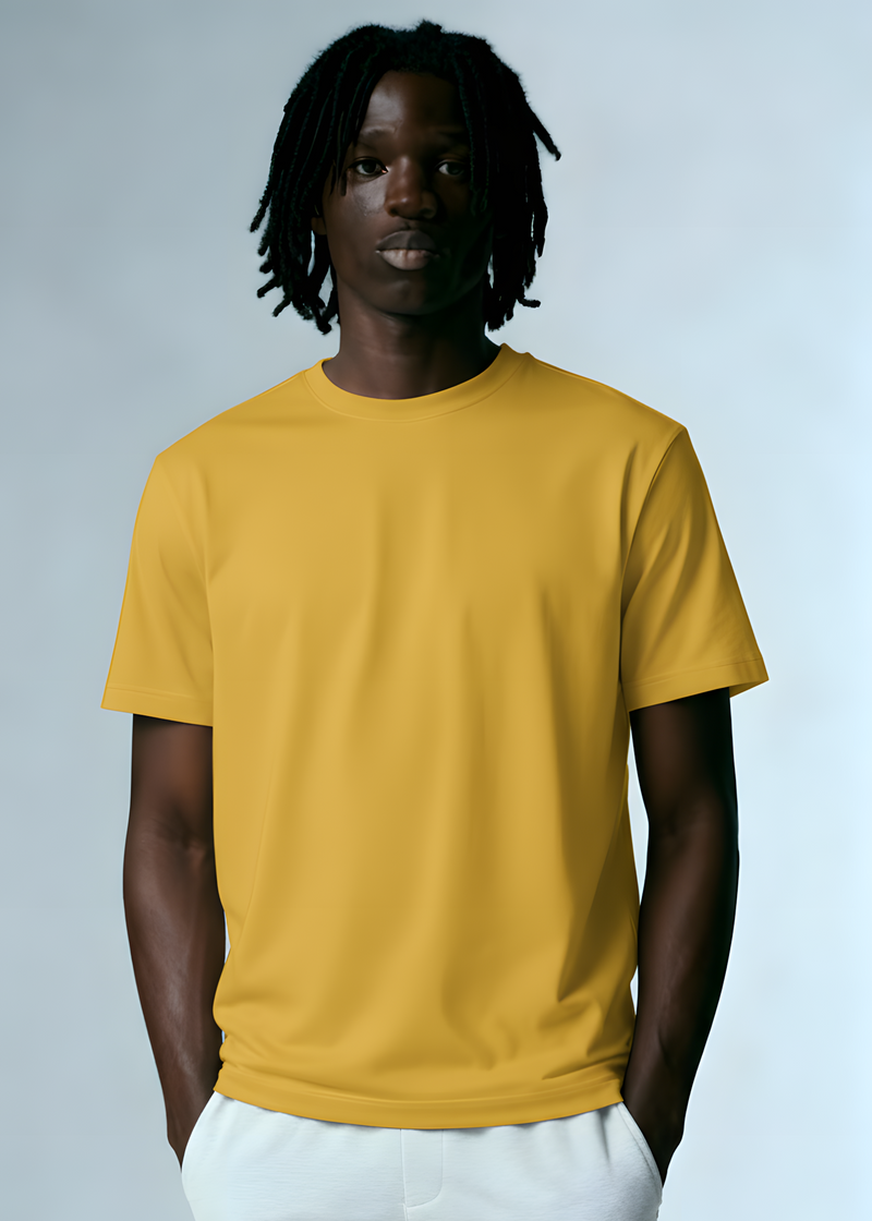 CAMISETA ALGODÃO PREMIUM - MASC - AMARELO