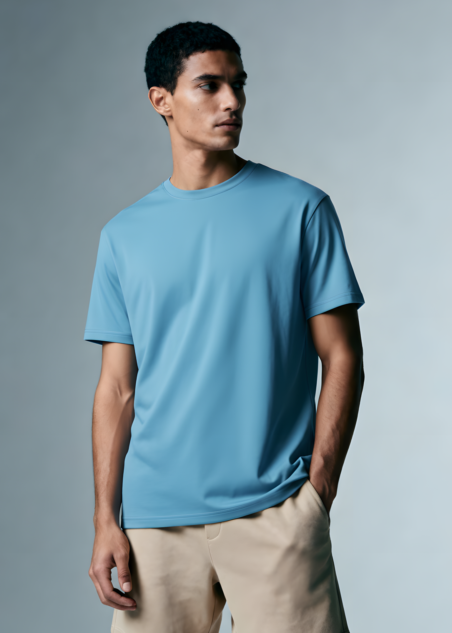 CAMISETA ALGODÃO PREMIUM | AZUL CÉU