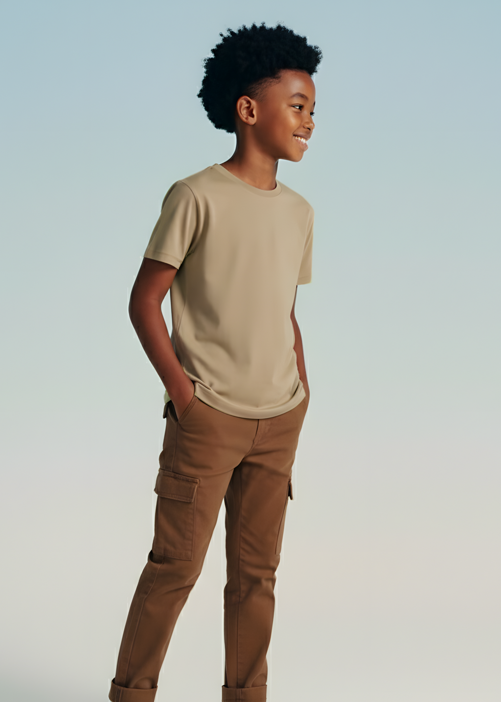 CAMISETA MODAL | KIDS | BEGE BOSQUE