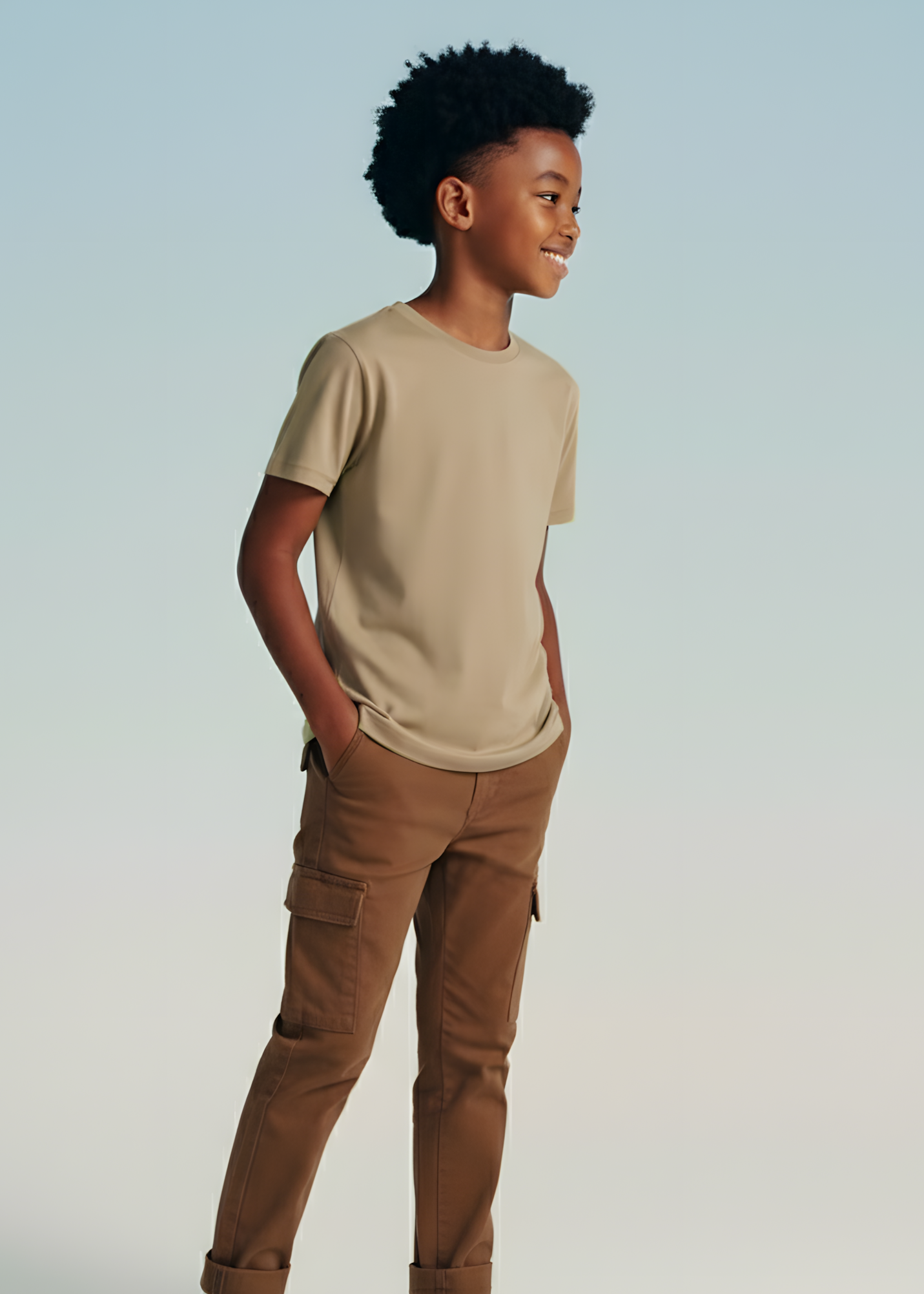 CAMISETA MODAL | KIDS | BEGE BOSQUE