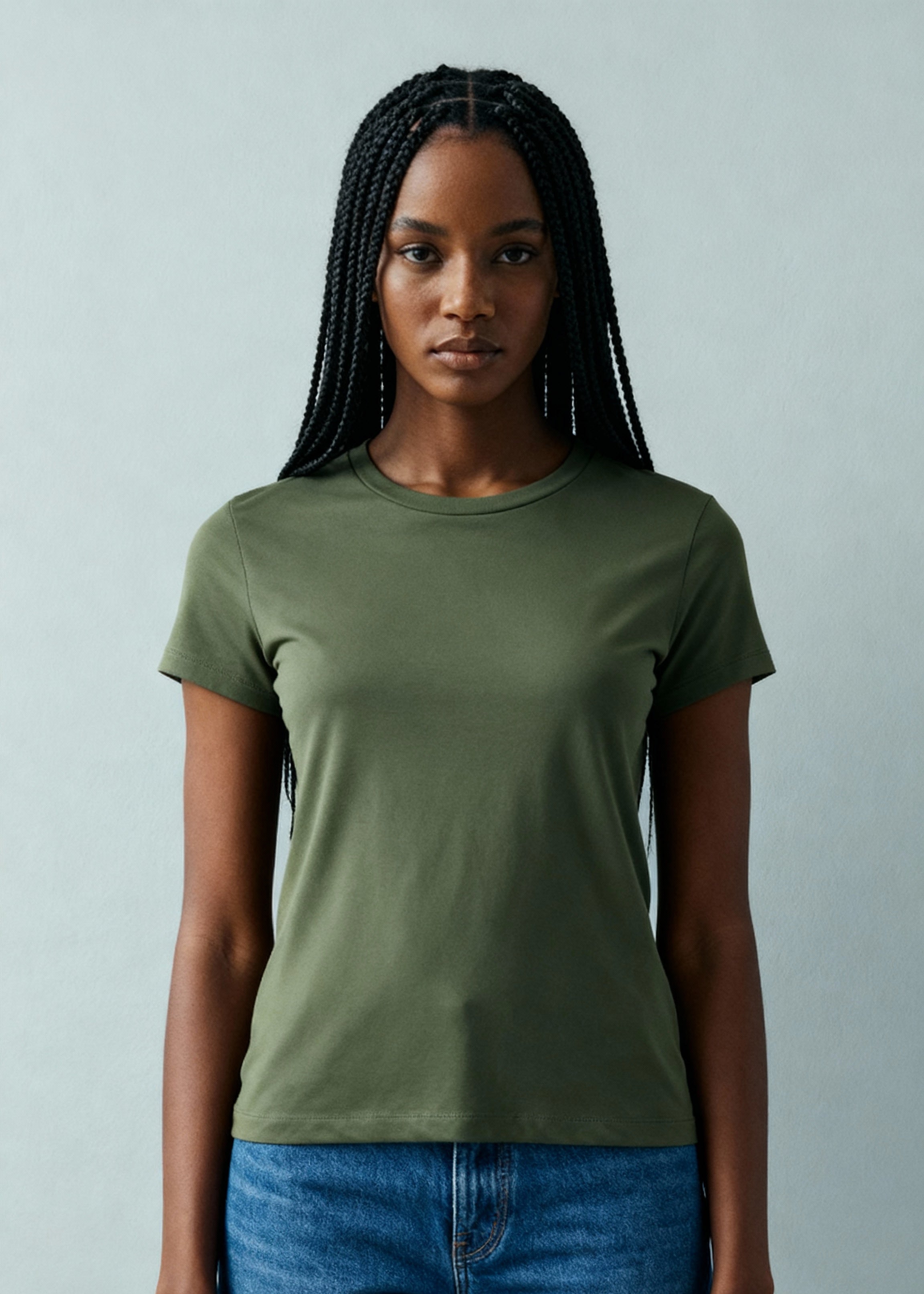 CAMISETA PIMA FEMININA | VERDE MUSGO