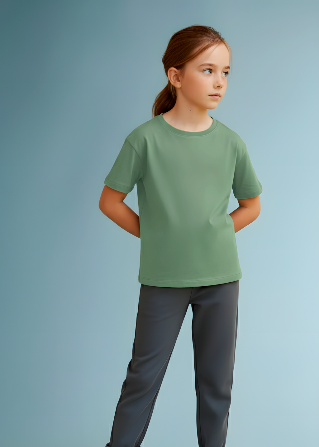 CAMISETA ALGODÃO PREMIUM | KIDS | VERDE OLIVA