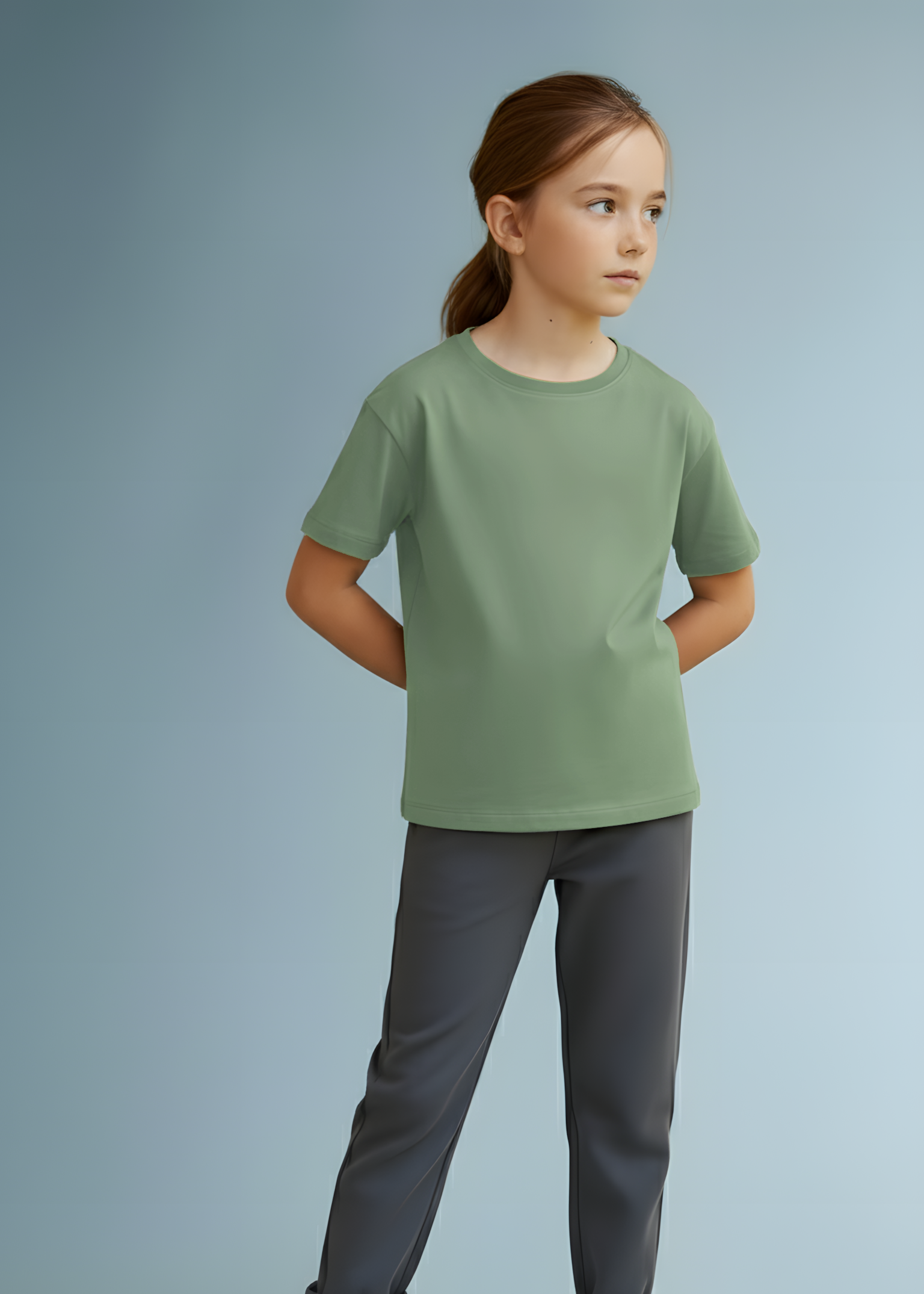 CAMISETA ALGODÃO PREMIUM | KIDS | VERDE OLIVA